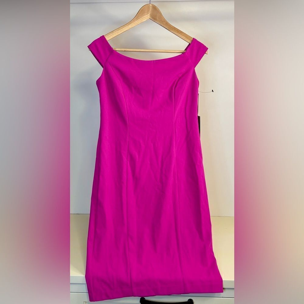 NWT Vince Camuto Pink Sheath Dress Bateau Neckline Sleeveless size 6